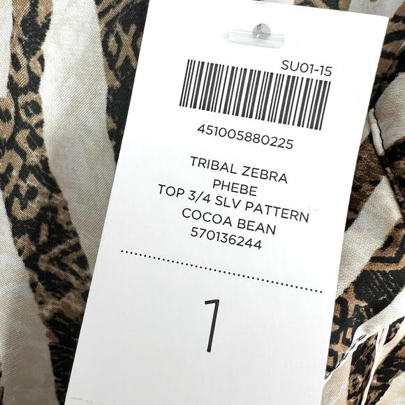 CHICOS Zebra Print Tunic - chicos sz 1 - NWOT - Picture 10 of 10